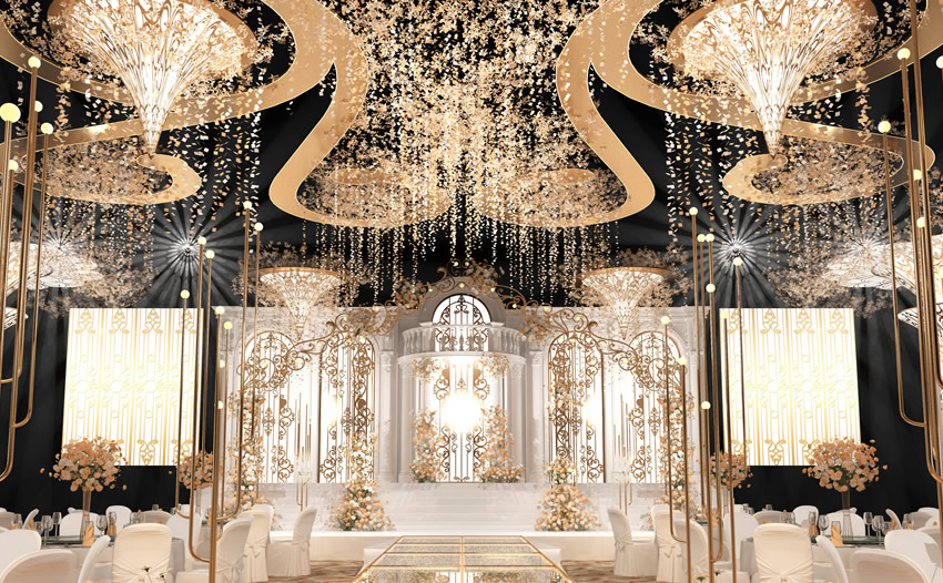 宁津花木兰喜事汇金色大厅效果展示